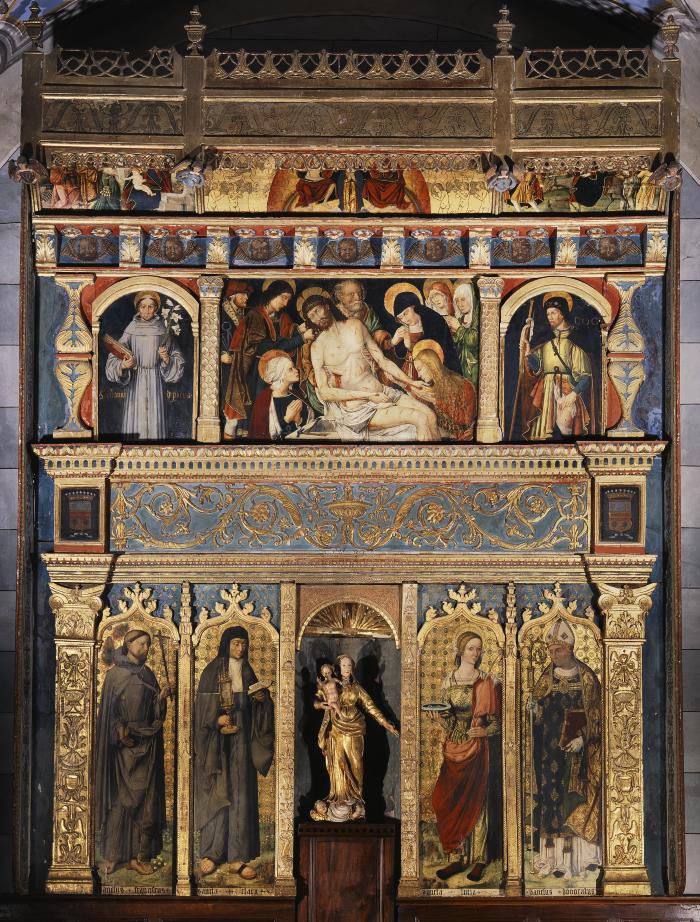Retable du Précurseur ou Saint-Jean-Baptiste, 1524, église paroissiale Saint-Jean-Baptiste, Villars-sur-Var. Attribué à Antoine Ronzen. Cliché : Graniou, Michel.