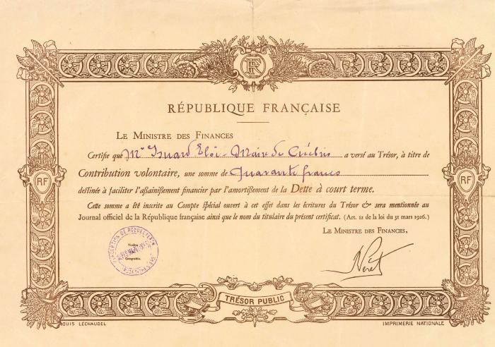 [Bon du trésor public]