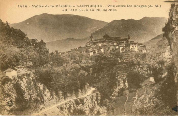 1434. - Vallée de la Vésubie. - LANTOSQUE. - Vue entre les Gorges (A.-M.) alt. 512 m., à 45 kil.. de Nice