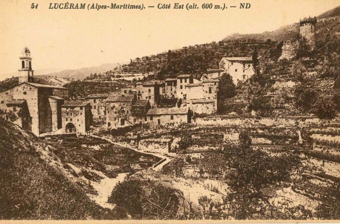 LUCERAM (Alpes-Maritimes). - Côté Est (alt. 600m.). - ND