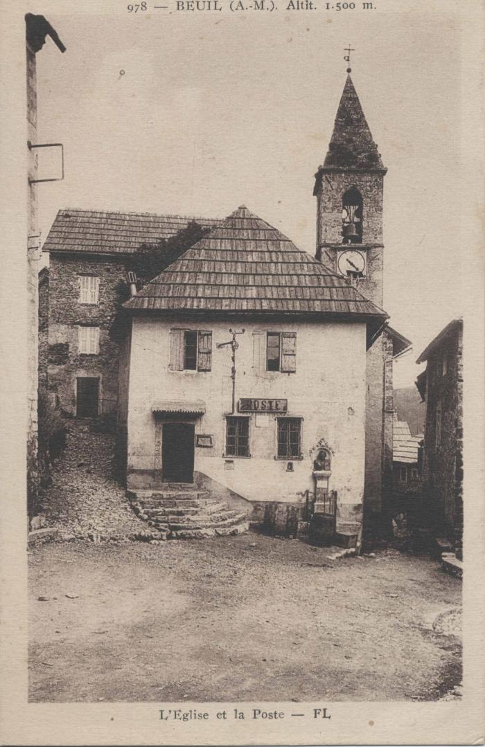 Beuil - l'église et la poste