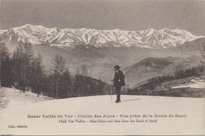 Haute vallée du Var - Chaîne des Alpes - Vue prise de la route de Beuil - High Var Valley - Alps Chains and view from the Road of Beuil