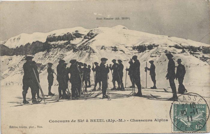 Concours de ski à Beuil (Alp.-M.) - Chasseurs Alpins